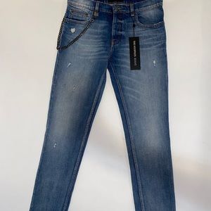The Kooples slim fit chain jeans 31 new